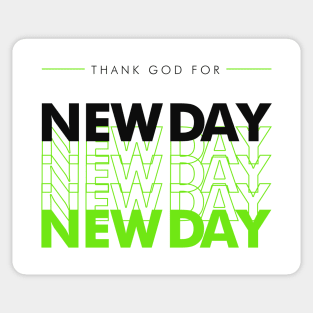Christian Streetwear Design | Thank God for New Day Sticker